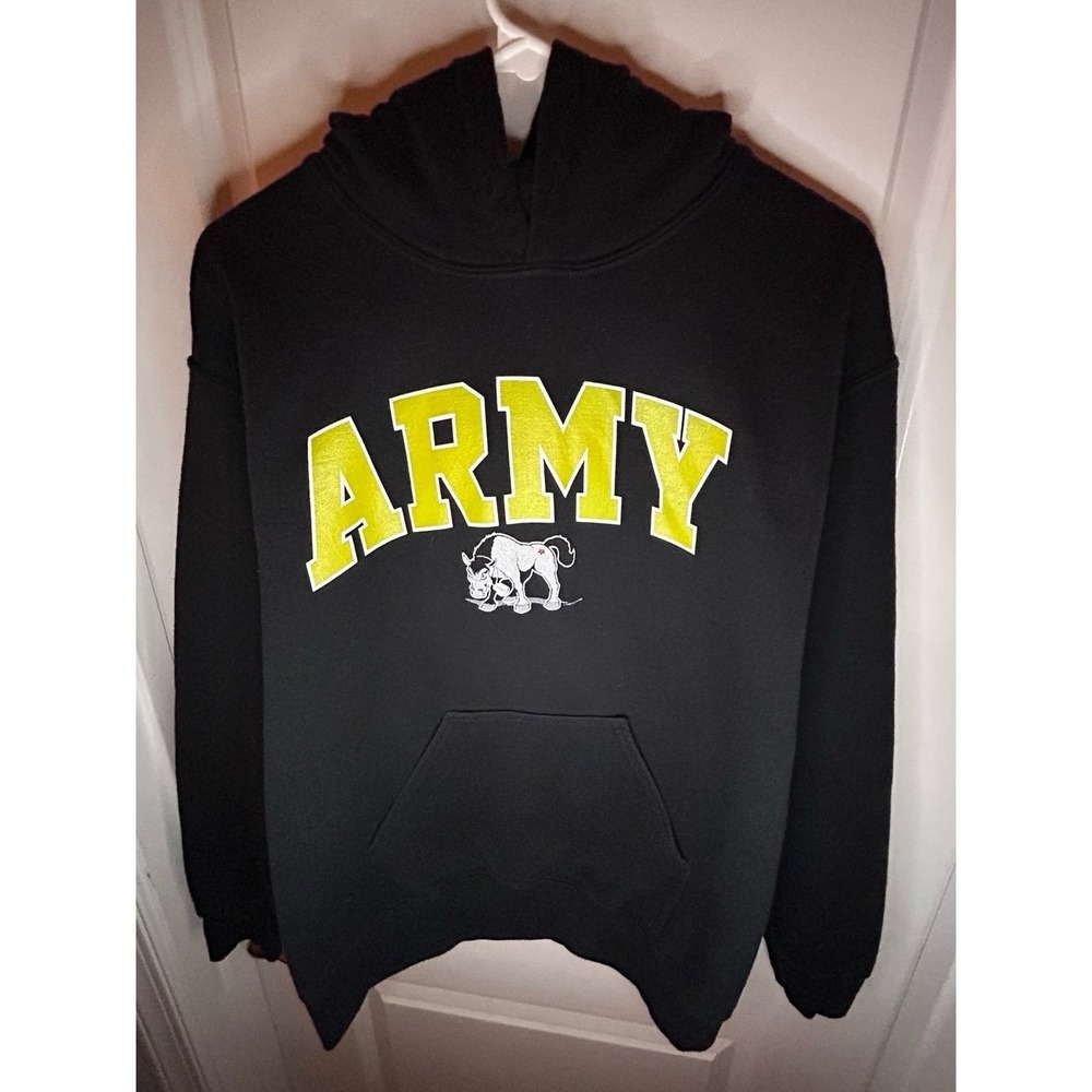 Army West Point Mule Mascot Graphic College Hoodie Sweatshirt Sz Mens‎ Medium